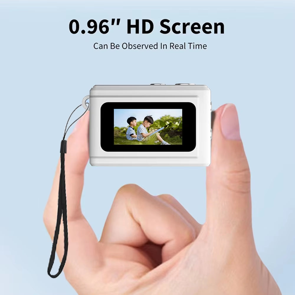 Mini Shaped Camera with 0.96In Screen and Flash Kids Camera as Birthday Gifts Pocket Digital Camera Sports DV Keychain Bodycam