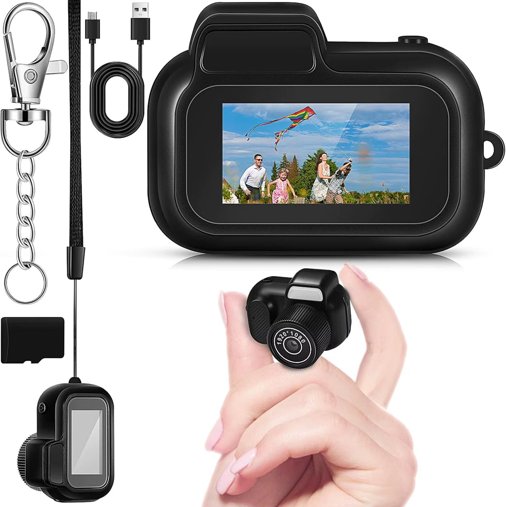 Mini Keychain Digital Camera for Kids Y3000 with TF Card Support and Display Microcamcorder