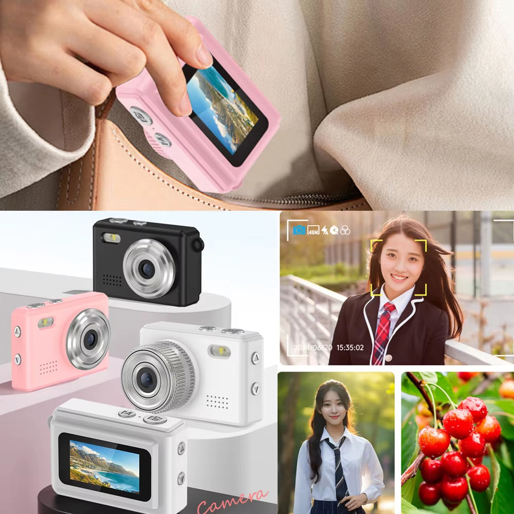 Mini Shaped Camera with 0.96In Screen and Flash Kids Camera as Birthday Gifts Pocket Digital Camera Sports DV Keychain Bodycam